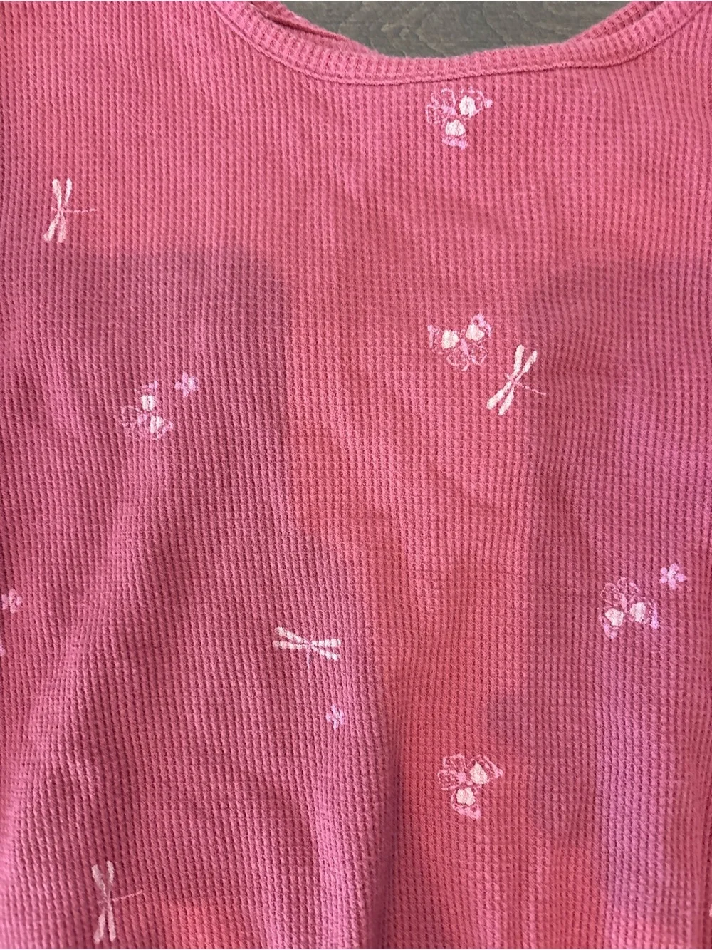 OshKosh B'gosh Rose Pink Short Sleeve Top with Dragonfly Motif